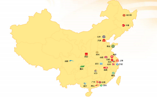 全國地鐵電視城市分布 全國地鐵電視城市分布