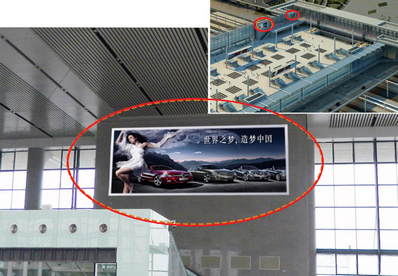 南寧東候車區空調機箱房墻面燈箱廣告