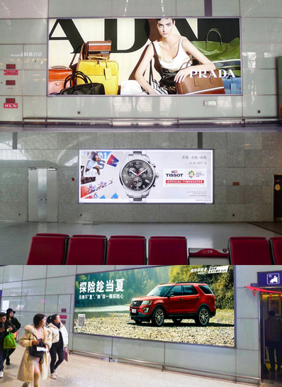 T2出發通廊室內燈箱廣告