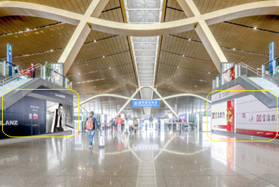 F3層國內出發大廳安檢主通道墻面廣告