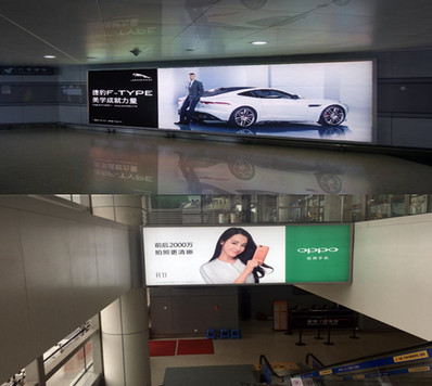T1T2航站樓到達區燈箱廣告