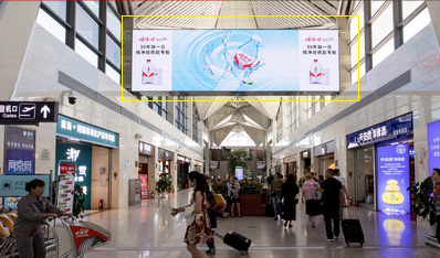 T2國(guó)內(nèi)安檢后通道LED巨幕廣告 T2國(guó)內(nèi)安檢后通道LED巨幕廣告