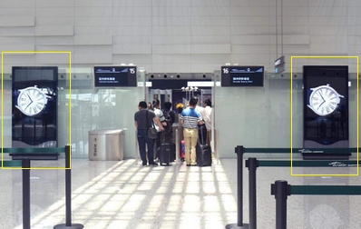 國內安檢區電子刷屏廣告