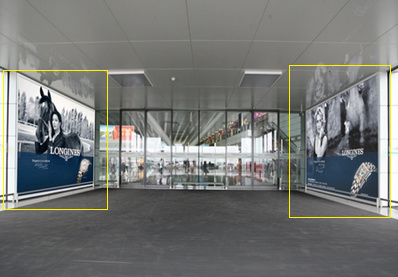 四層出發入口島頭燈箱廣告 四層出發入口島頭燈箱廣告