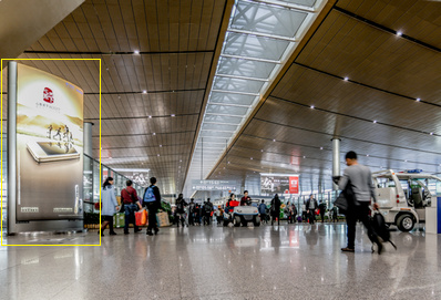 F3層國內出發安檢后東西側落地燈箱廣告