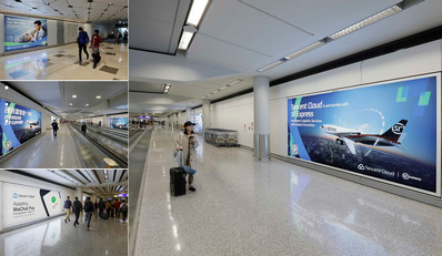 香港機場到達區燈箱廣告 香港機場到達區燈箱廣告