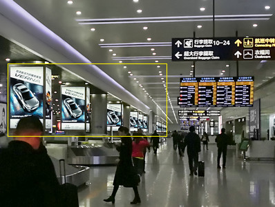成都機場行李提取區四面包柱燈箱廣告 成都機場行李提取區四面包柱燈箱廣告