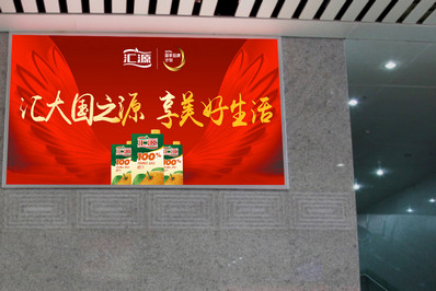 深圳坪山站出站通道側墻燈箱廣告