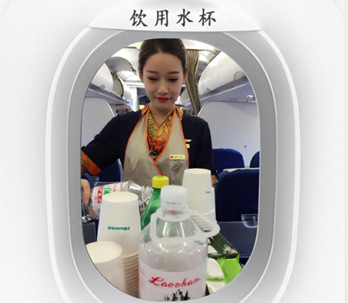 投放機載飲用紙杯廣告有什么優勢