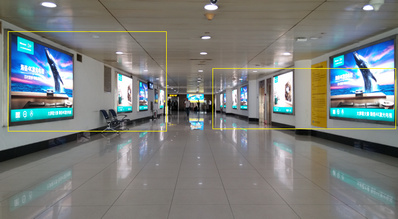 青島機場到達區燈箱廣告