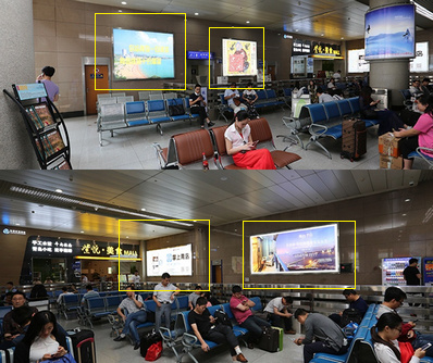 青島機場到達區燈箱廣告