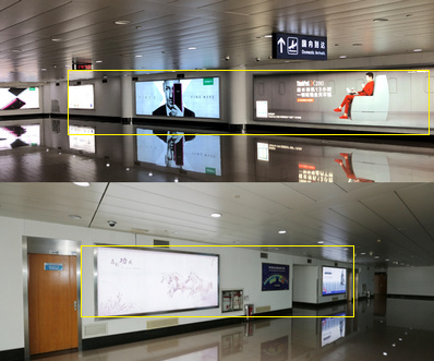 青島機場到達區燈箱廣告