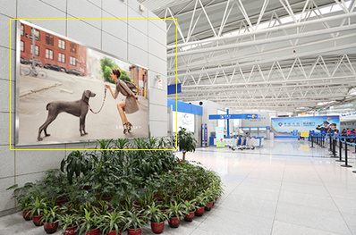 青島機場國際出發區燈箱廣告