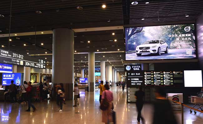 T3國內(nèi)行李廳入口左右側(cè)LED