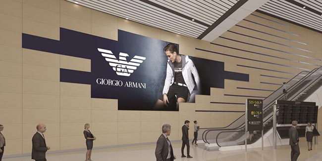 深圳機場衛(wèi)星廳負一層創(chuàng)意異形LED廣告