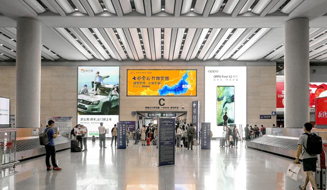 昆明機場行李提取廳都有哪些LED媒體？