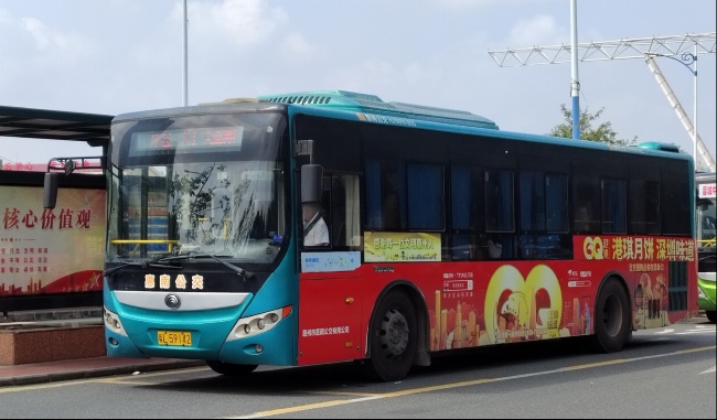 惠州公交車身三側外車貼廣告投放，惠州公交巴士廣告價格