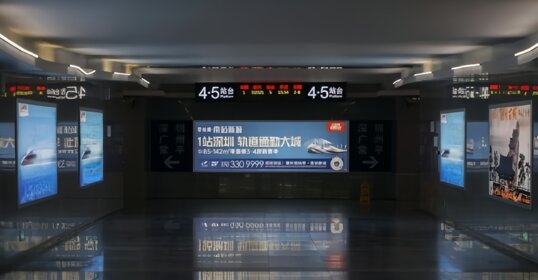 第一戶外傳媒-惠陽站-1F進(jìn)站通道墻體燈箱 