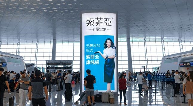 武漢機場T3航站樓出發區有哪些優質燈箱媒體？