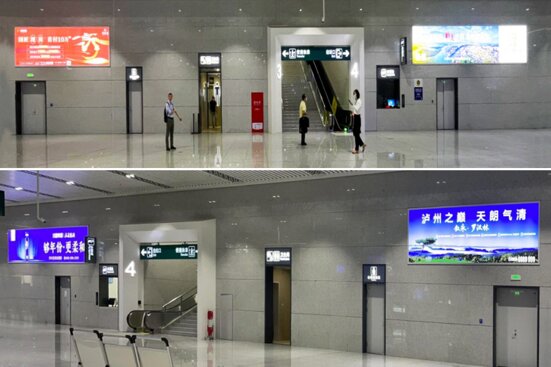 第一戶外傳媒-瀘州站-出站通道墻面燈箱