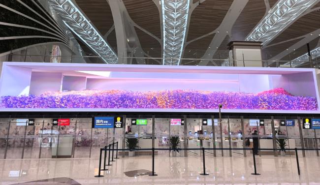 廣州機場T3國內出發安檢口上方3D大屏廣告 廣州機場T3國內出發安檢口上方3D大屏廣告