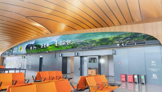 第一戶外傳媒麗水機場候機廳燈箱廣告