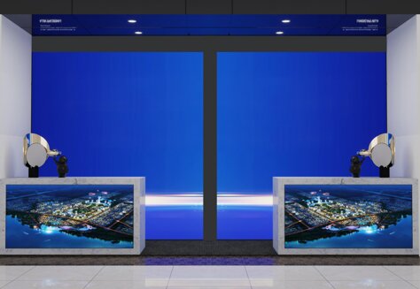 深圳第一戶外傳媒-深圳蓮塘口岸一層主通道出入口展位