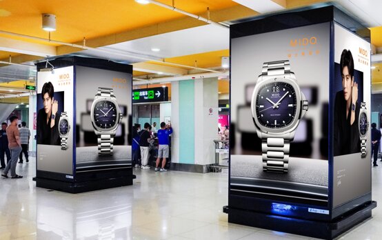 第一戶外傳媒-三亞鳳凰機場T1國內到達行李廳C出口包柱燈箱