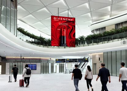 第一戶外傳媒-三亞鳳凰機場T3航站樓二層國內出發(fā)安檢后懸掛LED屏