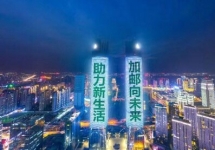 南昌雙子塔地標廣告-南昌綠地雙子塔燈光秀廣告