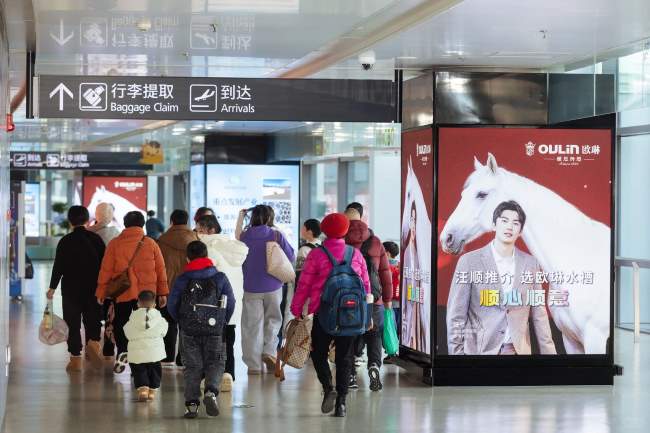 寧波機場T2航站樓到達通廊客流圖