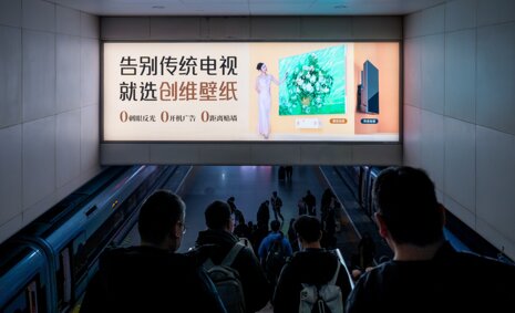 第一戶外傳媒-上海虹橋站出發層檢票口進站楣頭燈箱